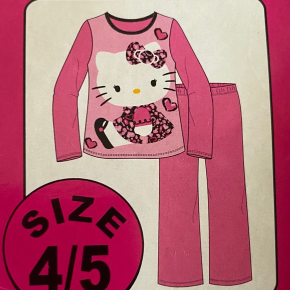 Hello Kitty Girls 2Pc Flannel Pajama Set Pants Top - Picture 14 of 14